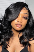 Medium Parted Wavy Curls Wigs