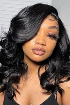 Medium Parted Wavy Curls Wigs