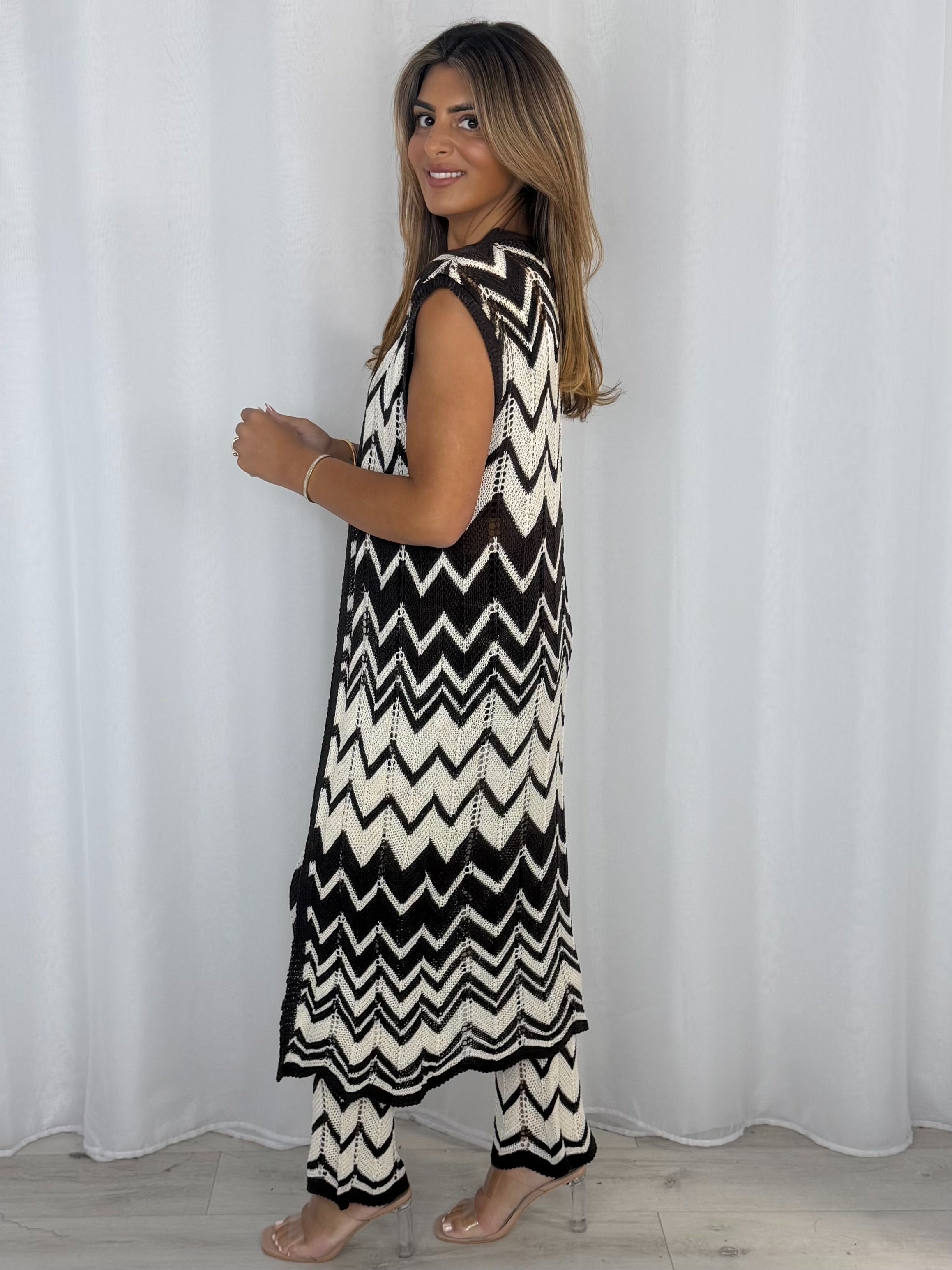 ZigZag Cardigan And Trouser Co-Ord (3 Colours)