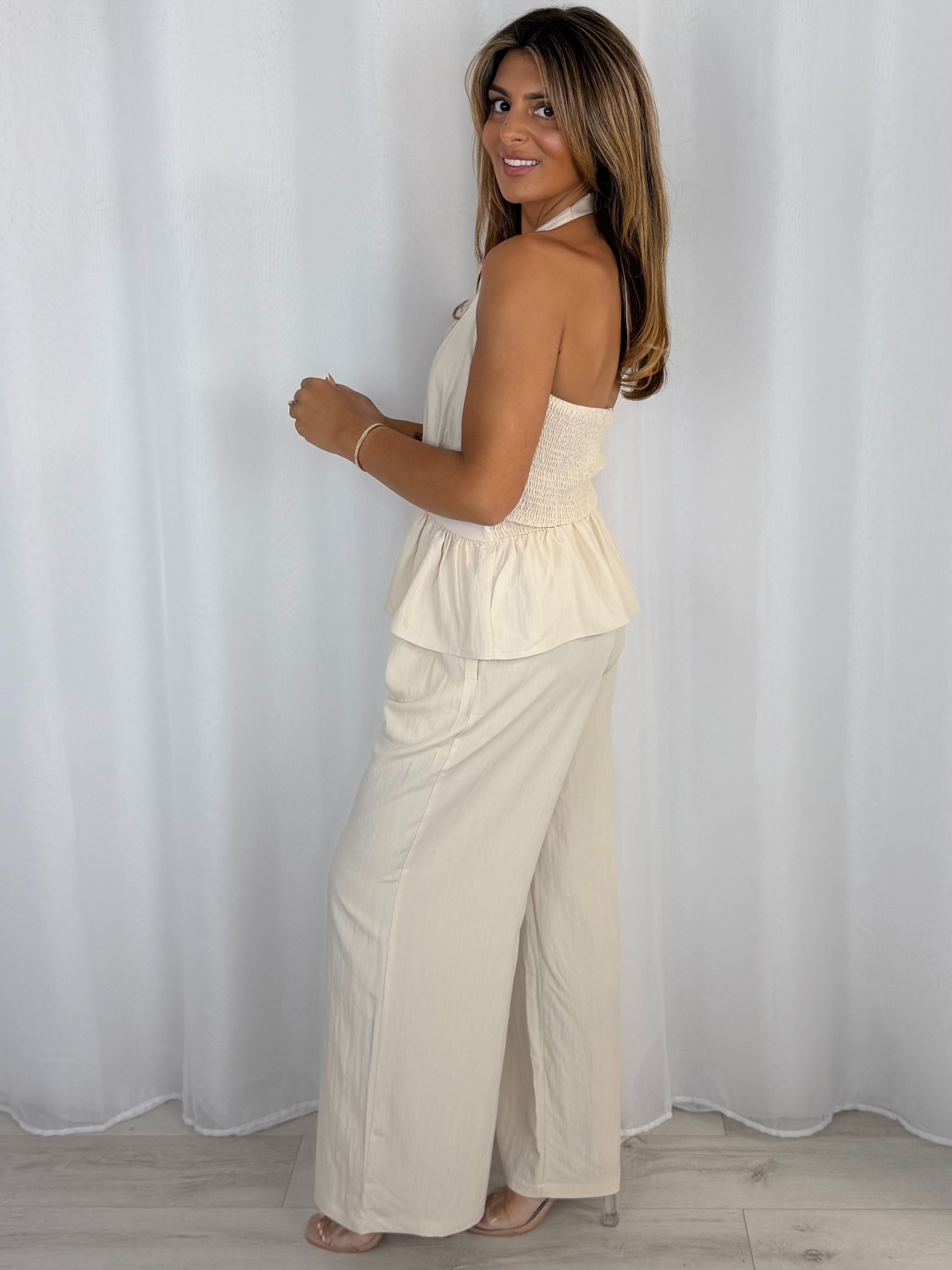 Gold Broach Halter Neck Co-Ord (6 Colours)