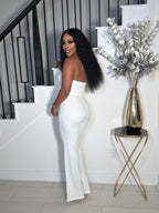 LOVELY FIT STRAPLESS TUBE JUMPSUIT (WHITE)