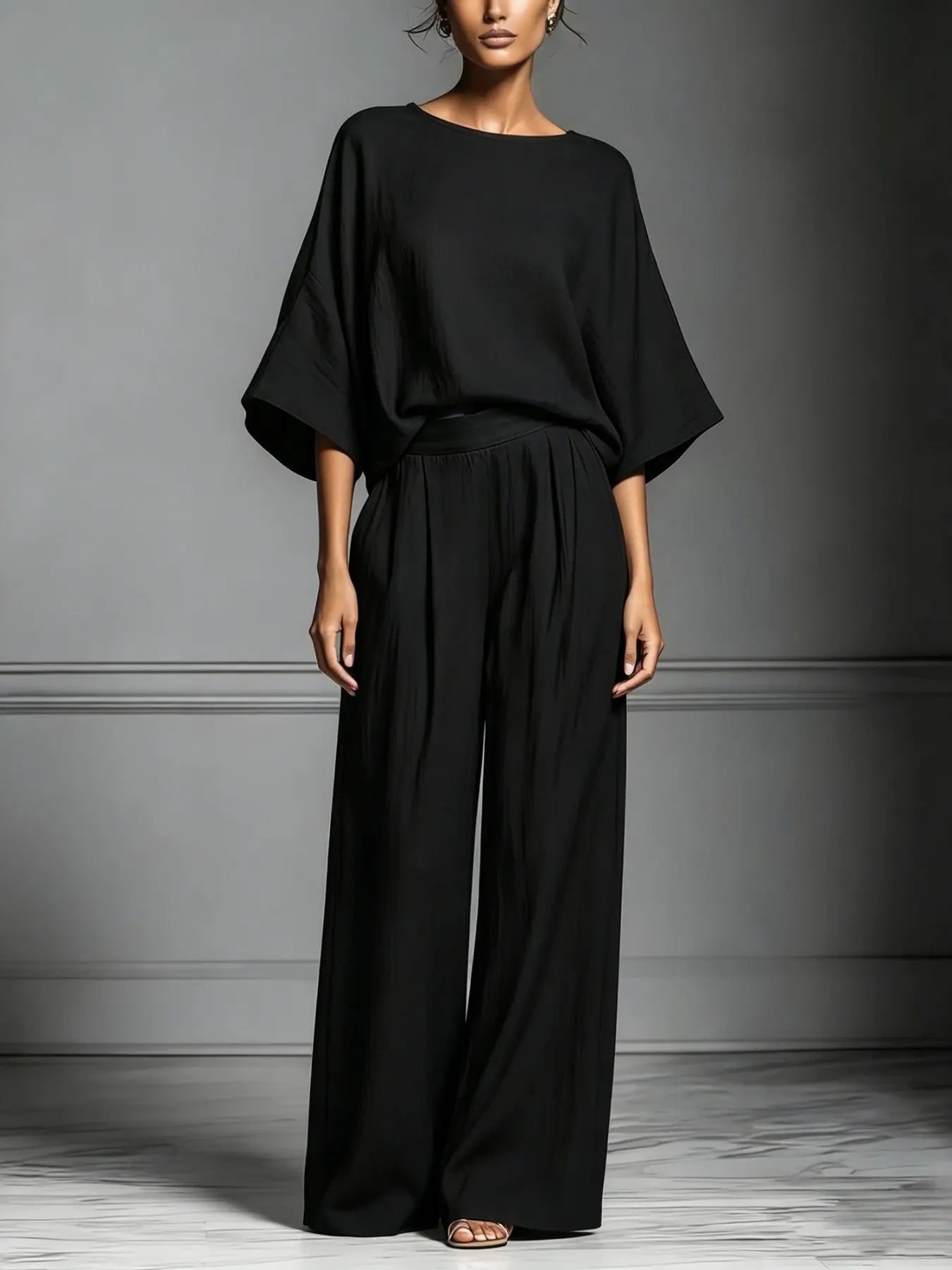 Women's 2026 Summer Bell-Sleeve Loose Clothing Set, Elegant Casual Trendy Outfit for Daily Wear