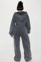 On The Go Fleece Pant Set - Blue