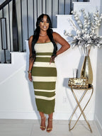 ALWAYS PRETTY CARDIGAN DRESS SET (OLIVE)