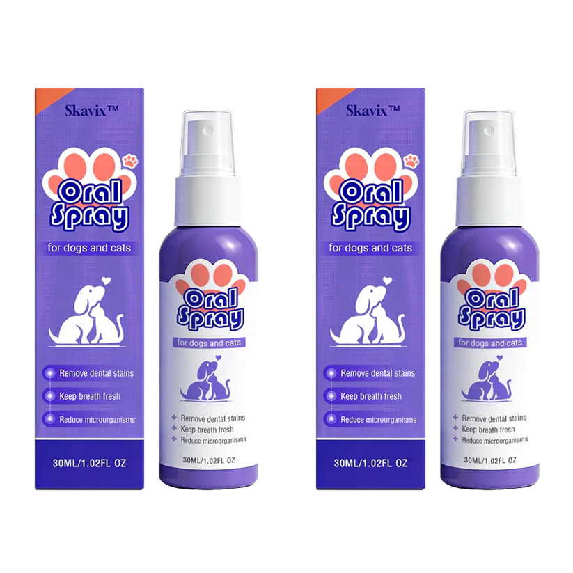 Skavix™ Oral Spray for Pets ✅FDA Approved | Freshens Breath, Removes Tartar, Promotes Gum Regeneration, and Stabilizes Teeth