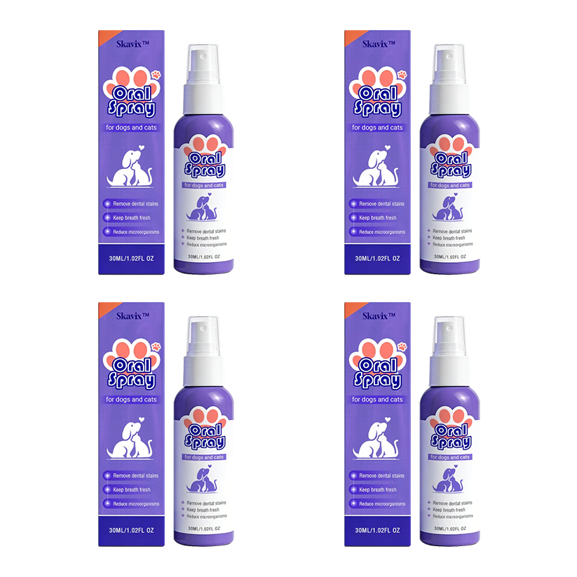 Skavix™ Oral Spray for Pets ✅FDA Approved | Freshens Breath, Removes Tartar, Promotes Gum Regeneration, and Stabilizes Teeth