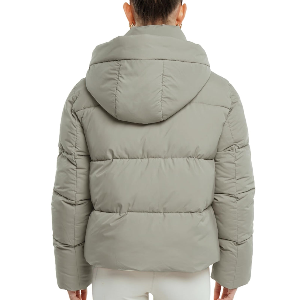 Warm Core Premium Short Puffer Jackets with Removable Hood & Optional Faux Fur Linging, Lady Casual Outerwear Longsleeves Zip Pockets Warm Quilted Coat