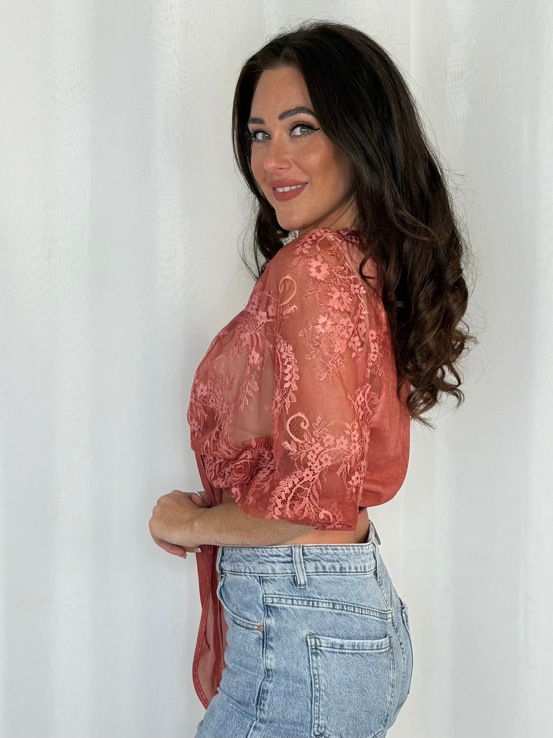 Bolero Lace Sleeve Top (3 Colours)