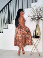 QUEEN TREATMENT LEOPARD PRINT DRESS