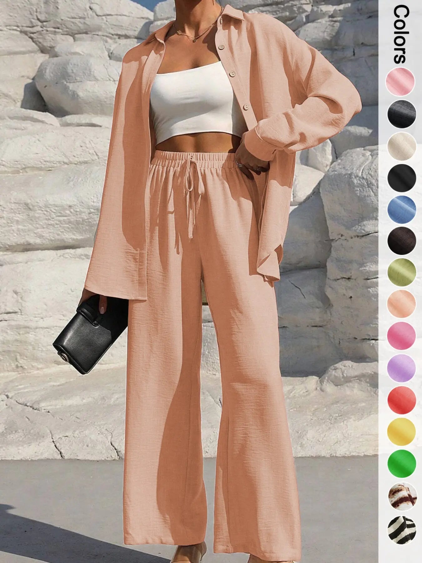 Women's Casual Sporty Shirt and Pants Set, Loose-Fit Zebra Stripe Two-Piece Suits, Ideal for Home Relaxation and Vacation