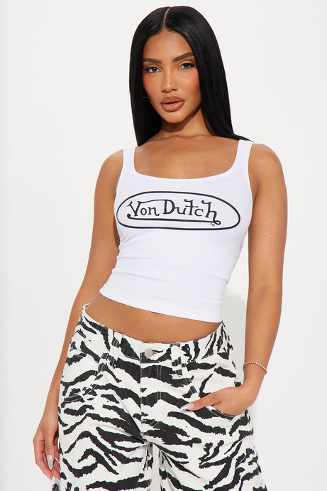 Von Dutch Ribbed Tank Top