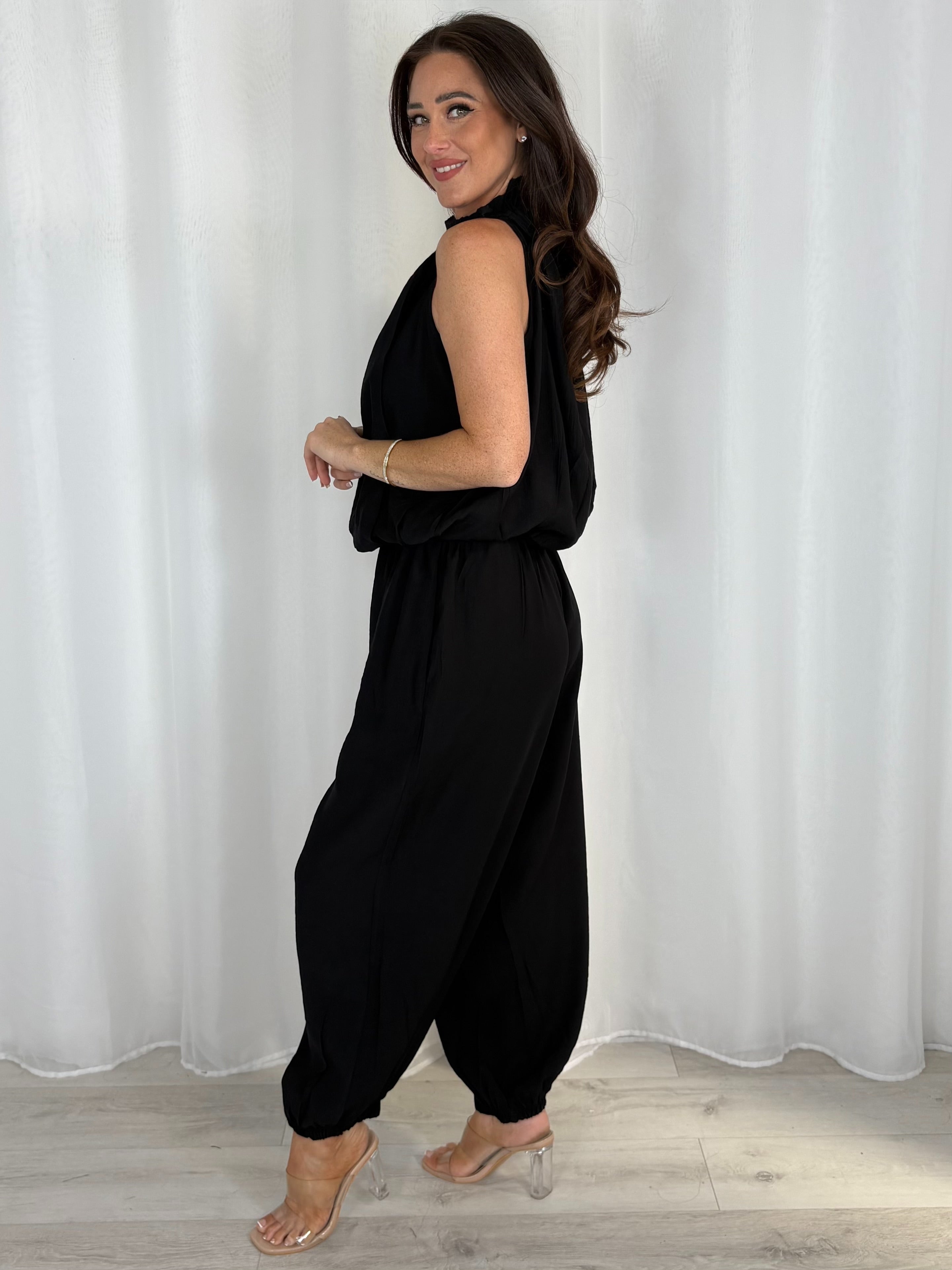 Harem Trouser And Balloon Top With Stone Detail Co-Ord (4 Colours)