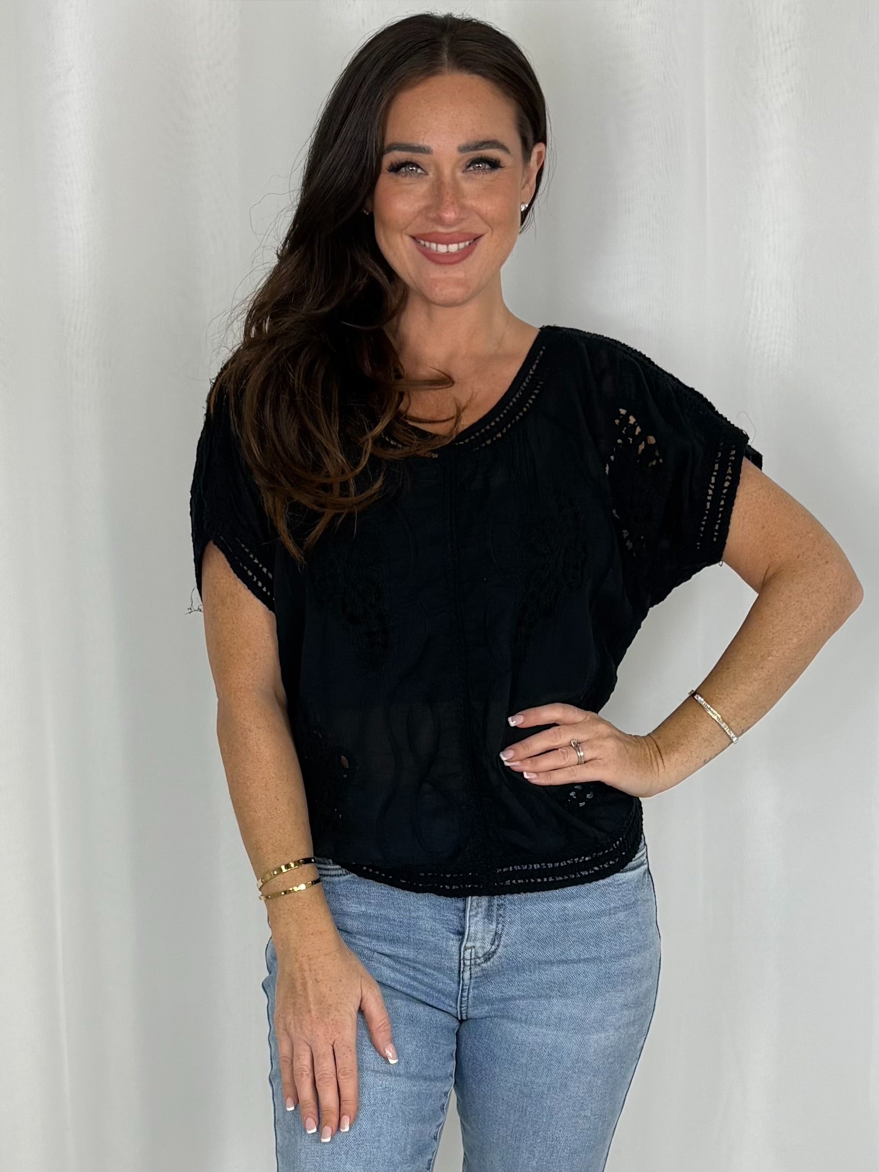 Crochet Round Neck Top (8 Colours)