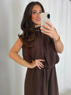 Harem Trouser And Balloon Top With Stone Detail Co-Ord (4 Colours)