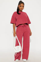 Strollin' Around Pant Set - Charcoal