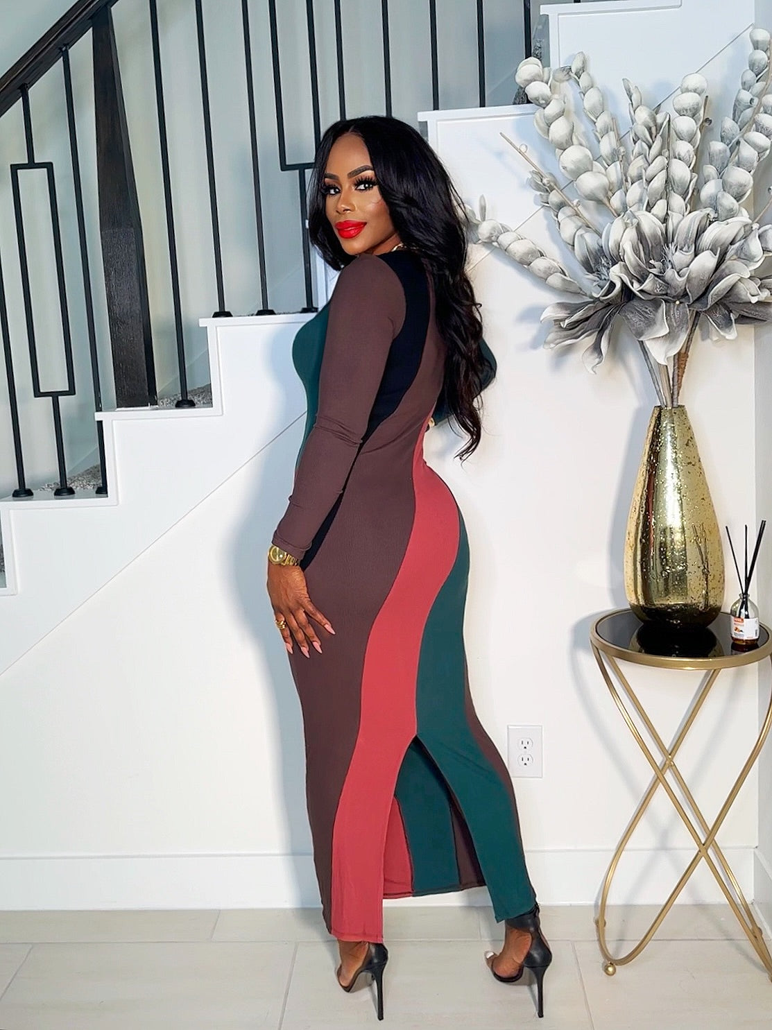 TOP MODEL LONG SLEEVES FITTED DRESS