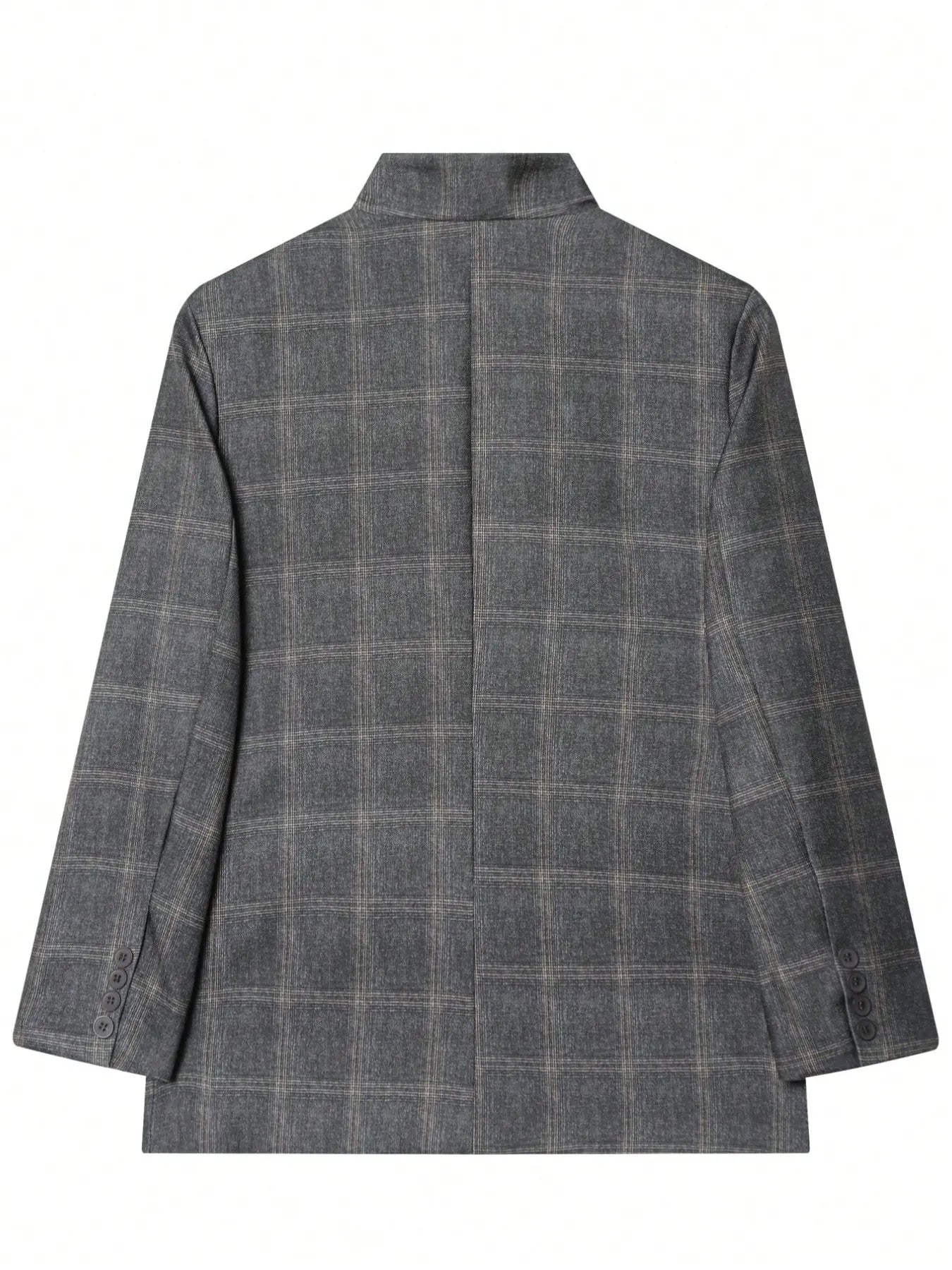 Women's New Spring & Summer Plaid Lightweight Asymmetric Casual Suit Blazer, High-End Elegant Asymmetrical Vintage Design, Women's Fashionable Clothing