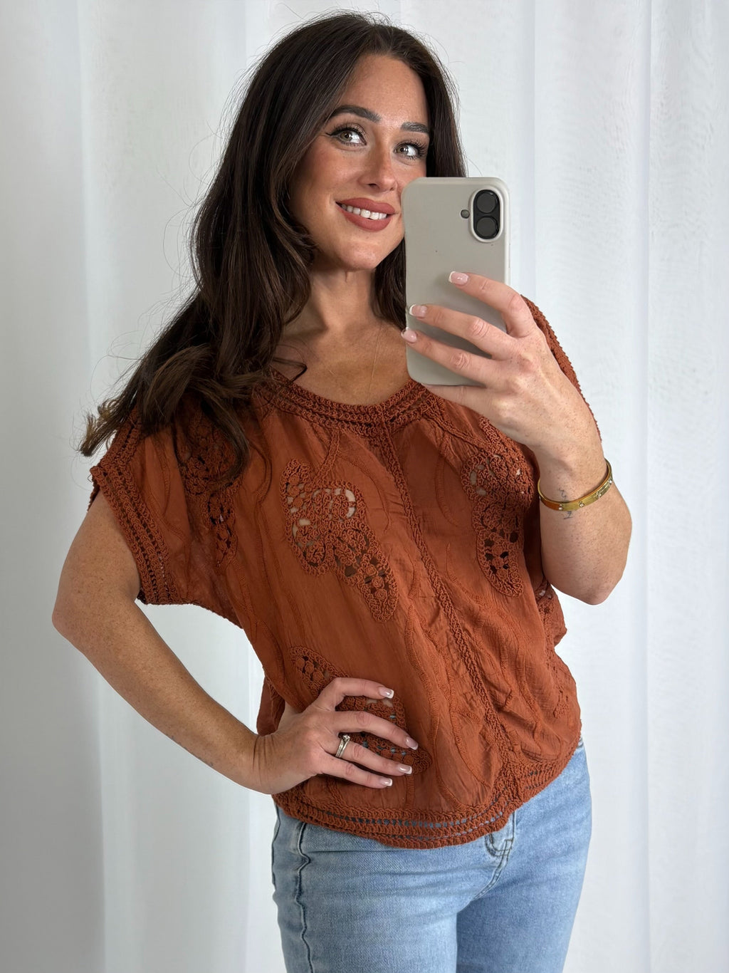 Crochet Round Neck Top (8 Colours)