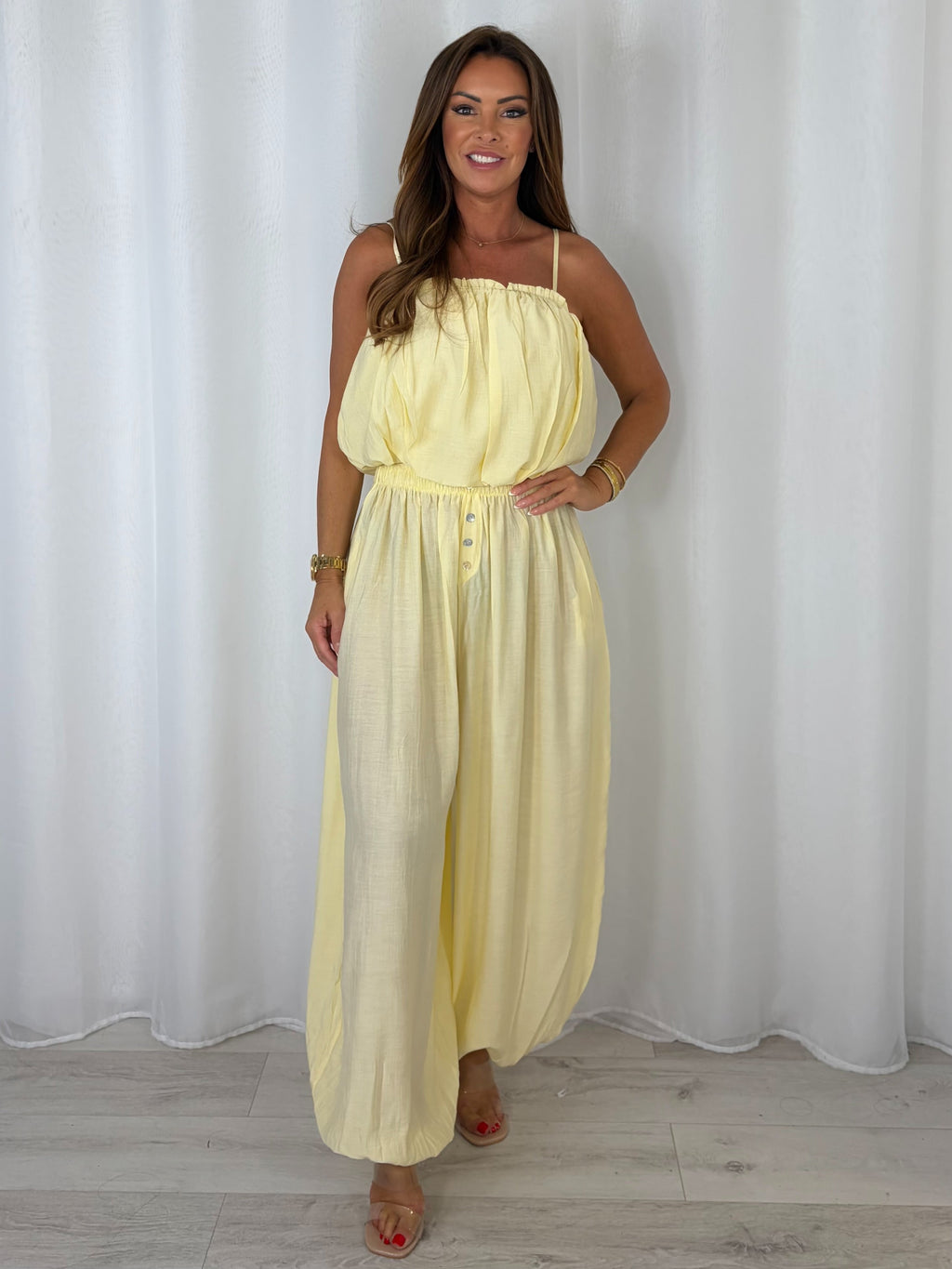 Balloon Strap Top And Trouser Co-Ord (8 Colours)