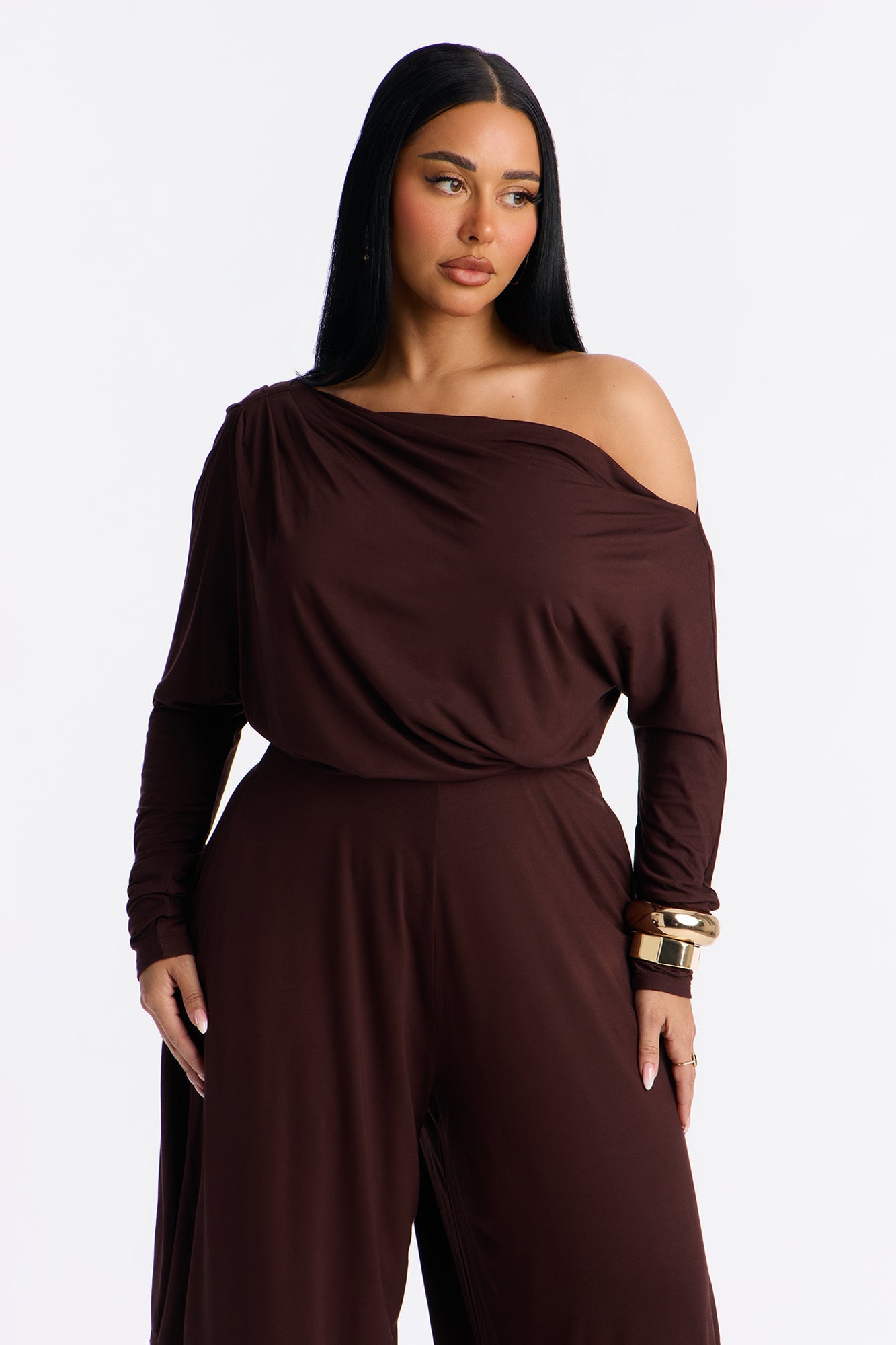 Bria Barrel Wide Leg Jumpsuit - Charcoal