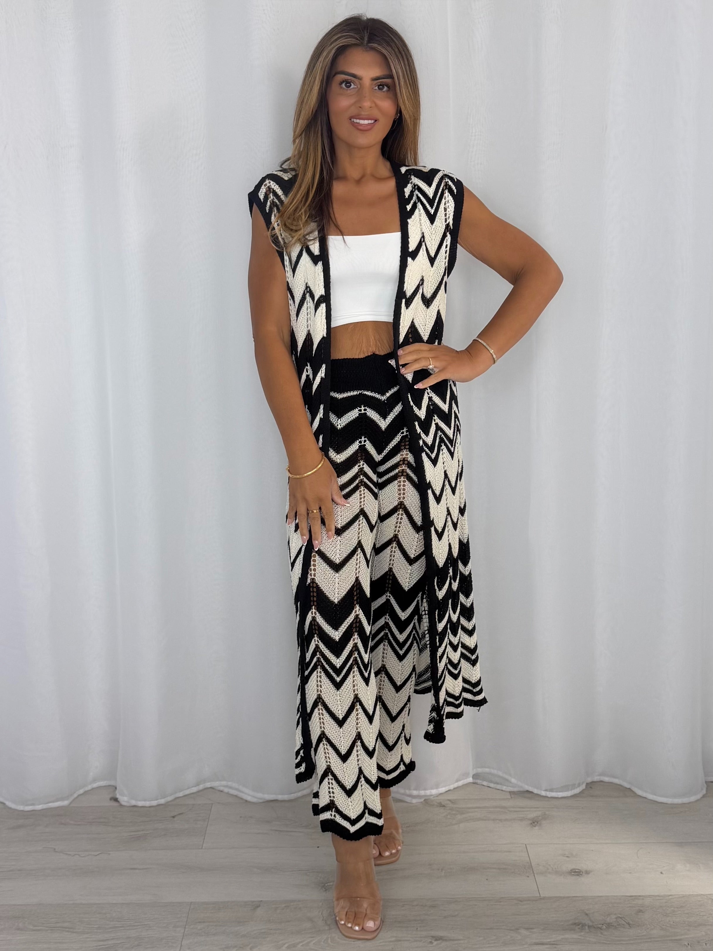 ZigZag Cardigan And Trouser Co-Ord (3 Colours)