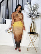 HONEY OMBRE RUFFLE SKIRT SET