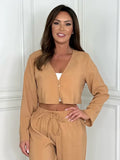 CAPRI - Cropped Shirt (Caramel)