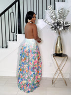 FLORAL GODDESS LACE MAXI DRESS