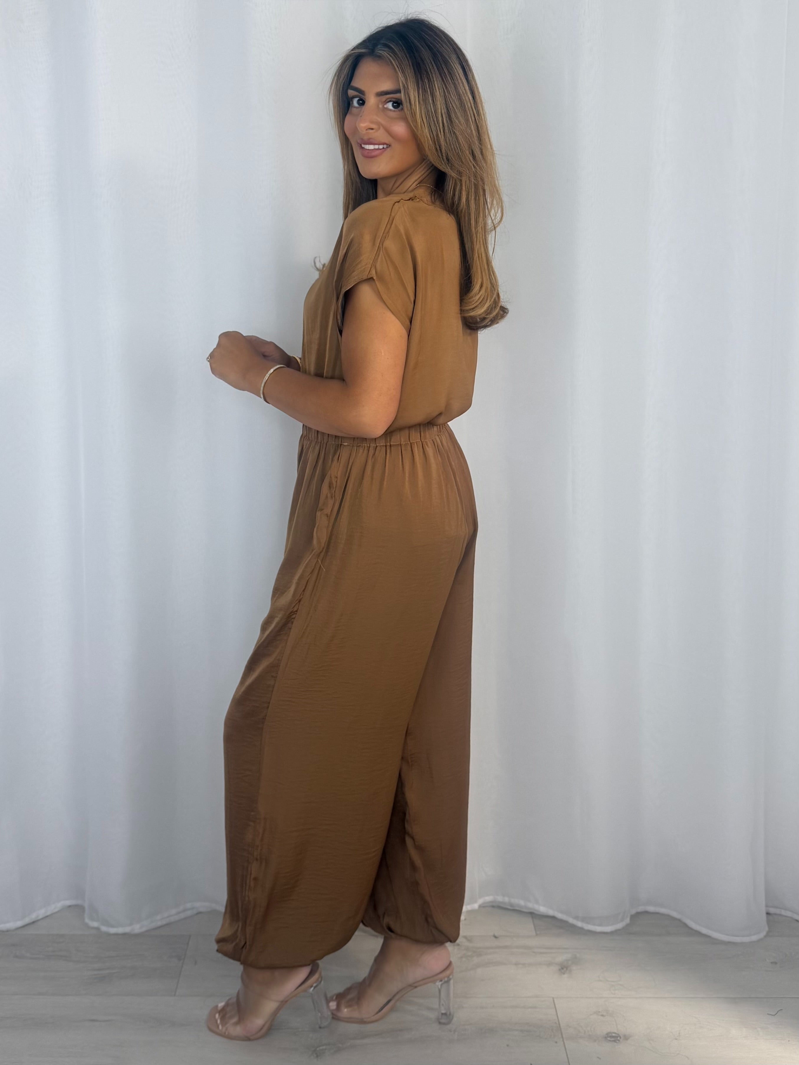 V-Neck Top And Hareem Trouser Co-Ord (3 Colours)
