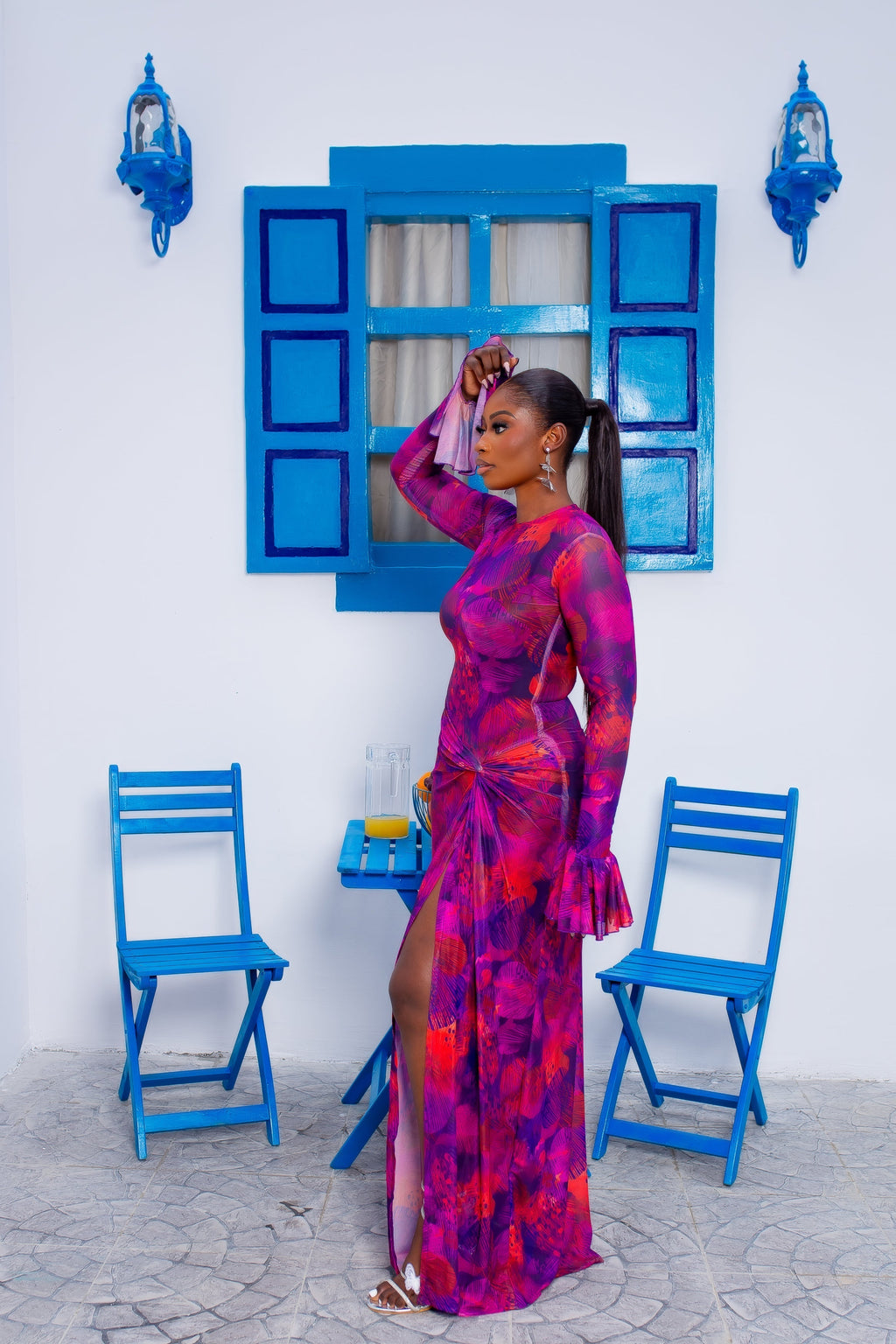 Milan Mesh Dress (Purple Haze)