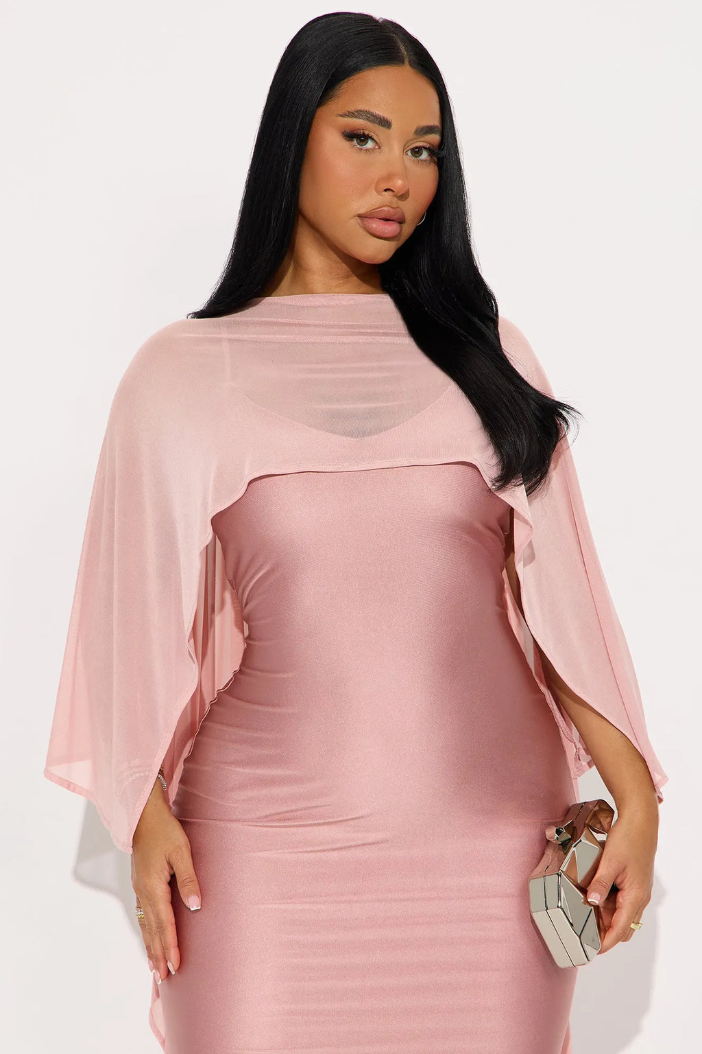 Staying True Satin Maxi Dress - Black