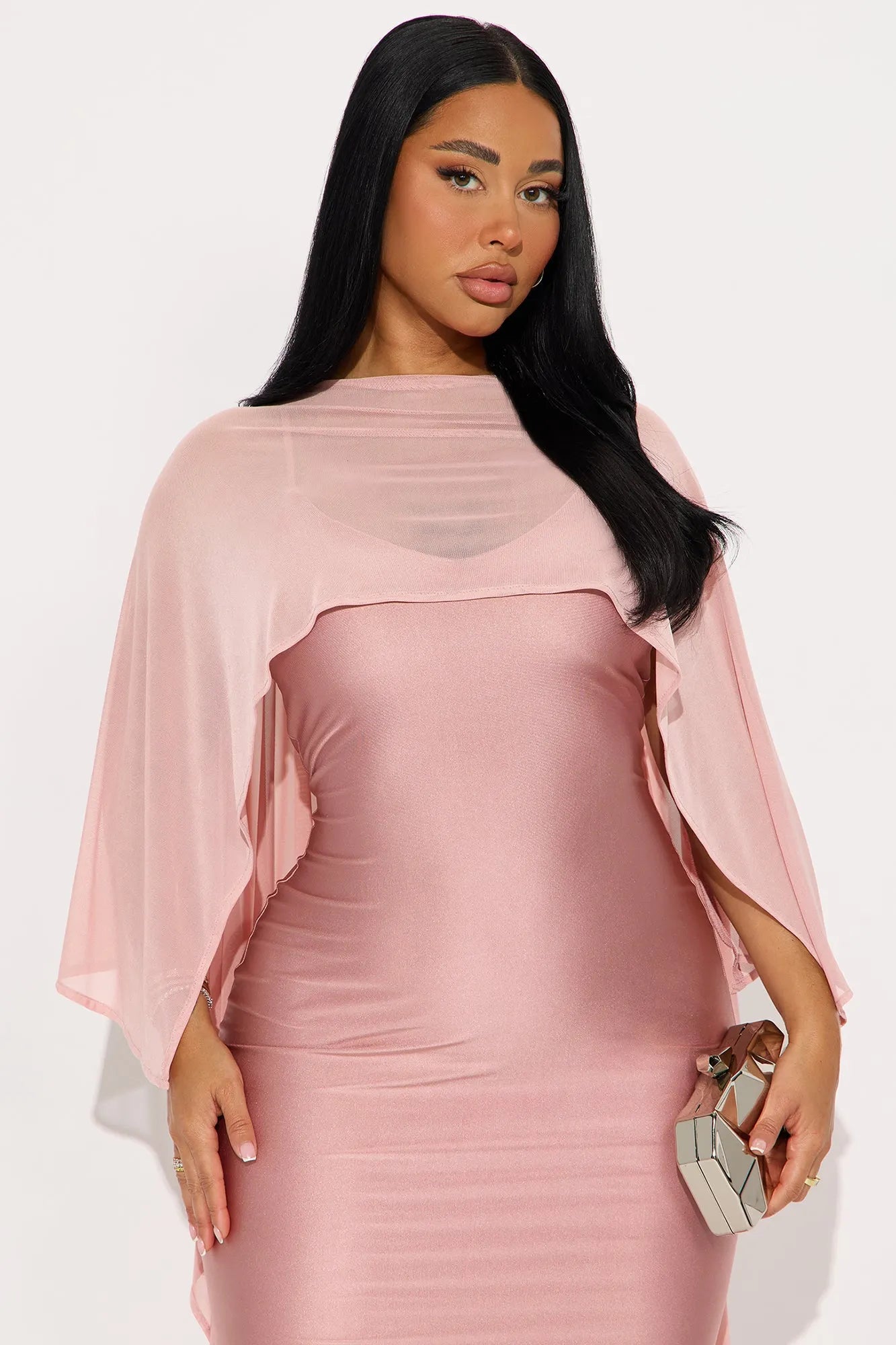 Staying True Satin Maxi Dress - Black