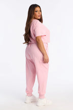 Full Shift Stretch Jogger Scrub Uniform Jumpsuit - Black