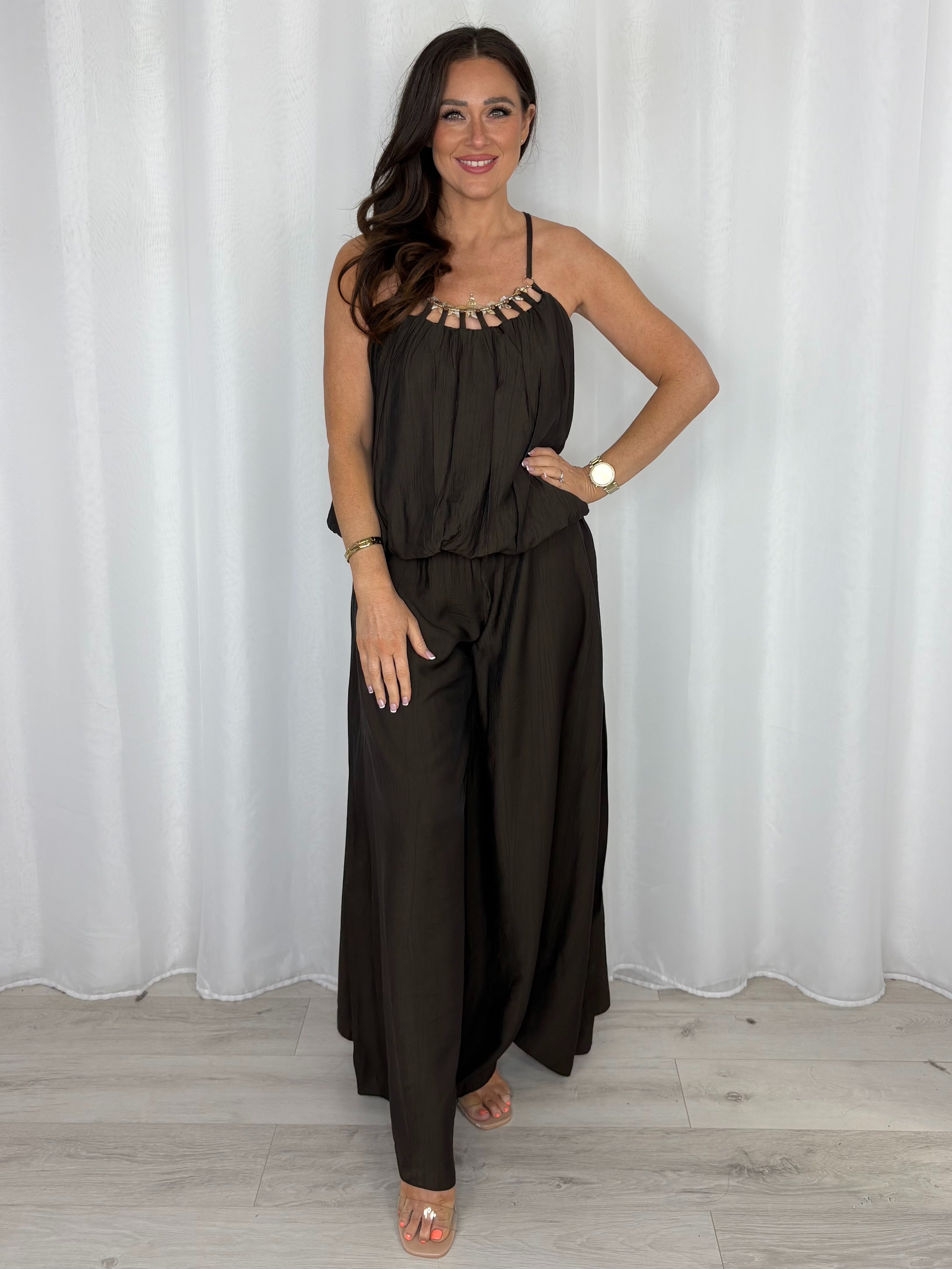 Chain Detailed Trouser Co-Ord (6 Colours)