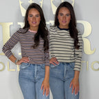 Round Neck Stripe Long Top (2 Colours)