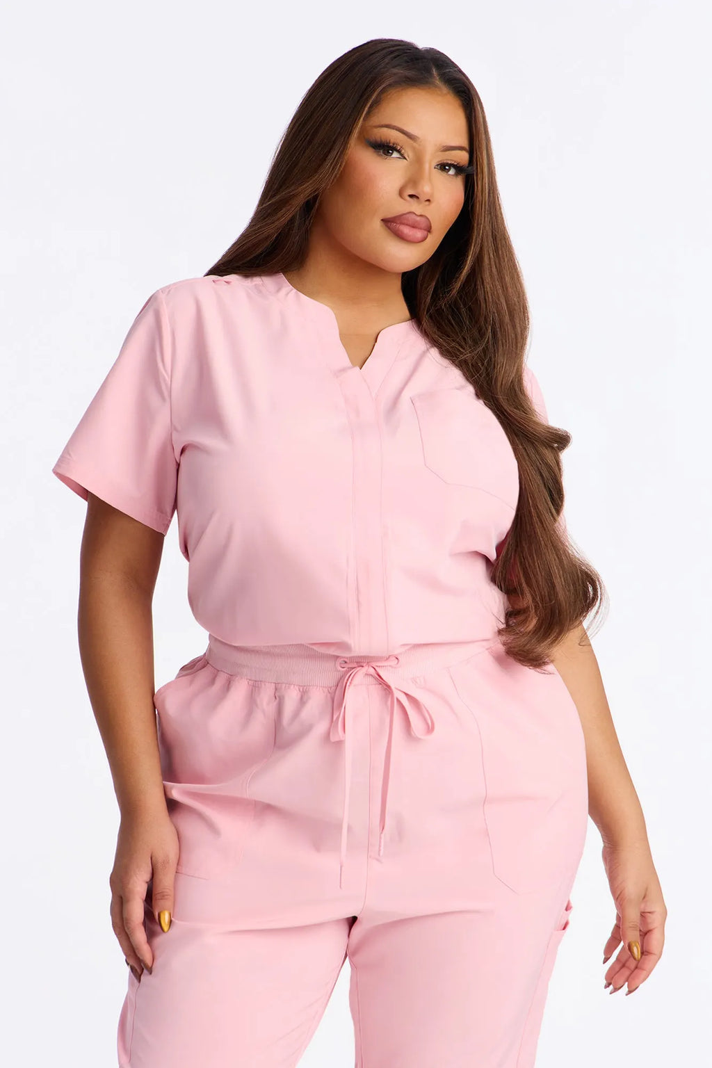Full Shift Stretch Jogger Scrub Uniform Jumpsuit - Black