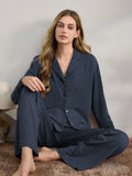 Women's Casual Fall Winter Pajama Set, Soft Skin-Friendly Fabric, Long Sleeve Collared Lapel Design, Indoor Outdoor Wear, Two-Piece Sleepwear, Loungewear, Pjs, Homewear, Loungewear Pajamas Set