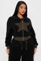 Eternal Star Sherpa Pant Set - Black