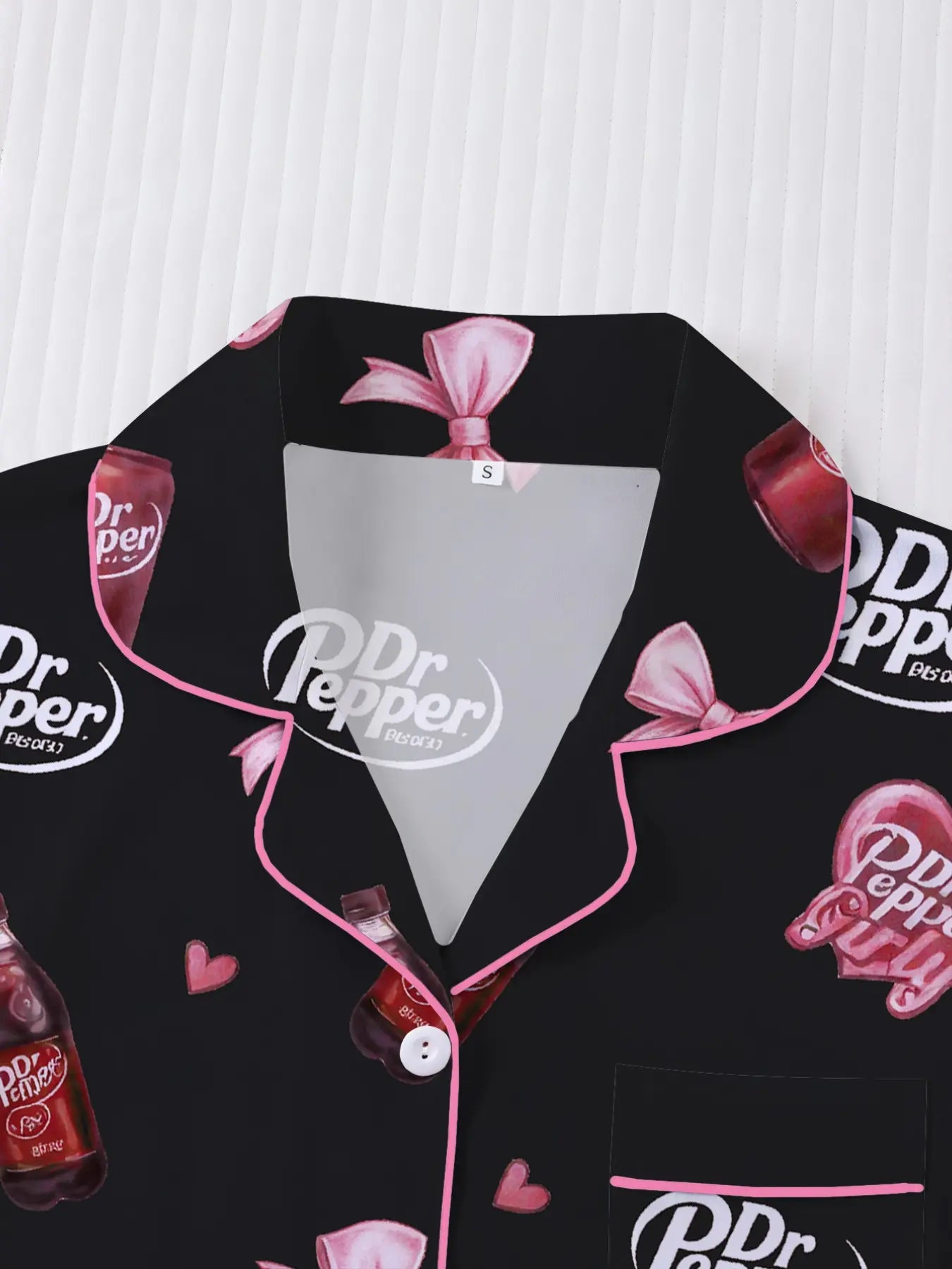 Women's Heart Bow Print Sleepwear Set