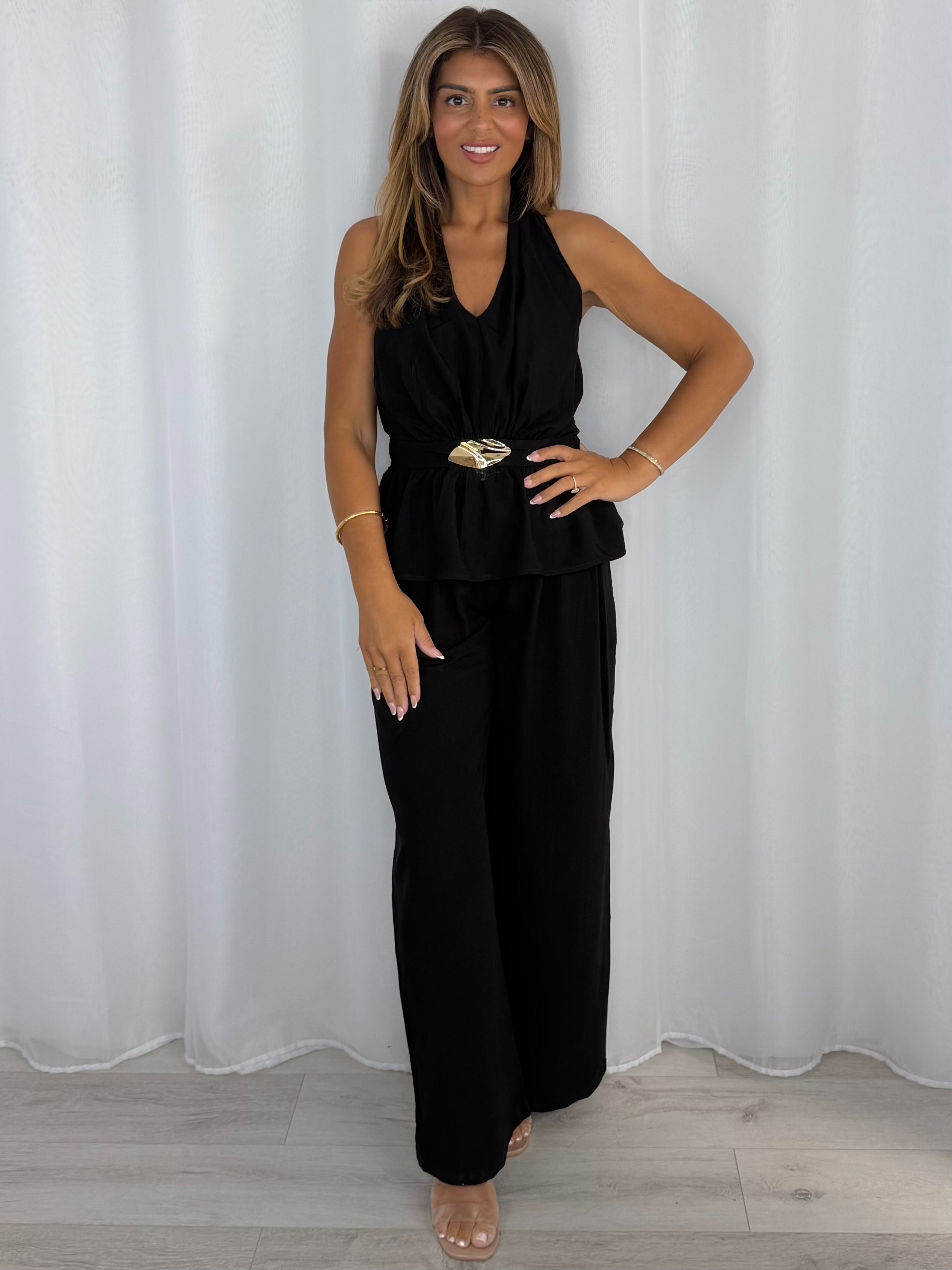 Gold Broach Halter Neck Co-Ord (6 Colours)