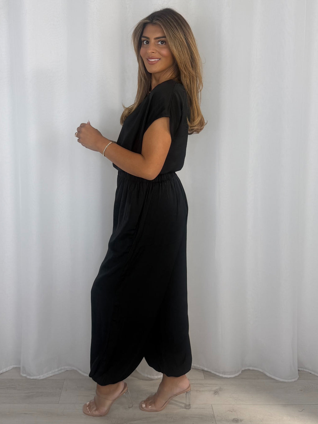V-Neck Top And Hareem Trouser Co-Ord (3 Colours)