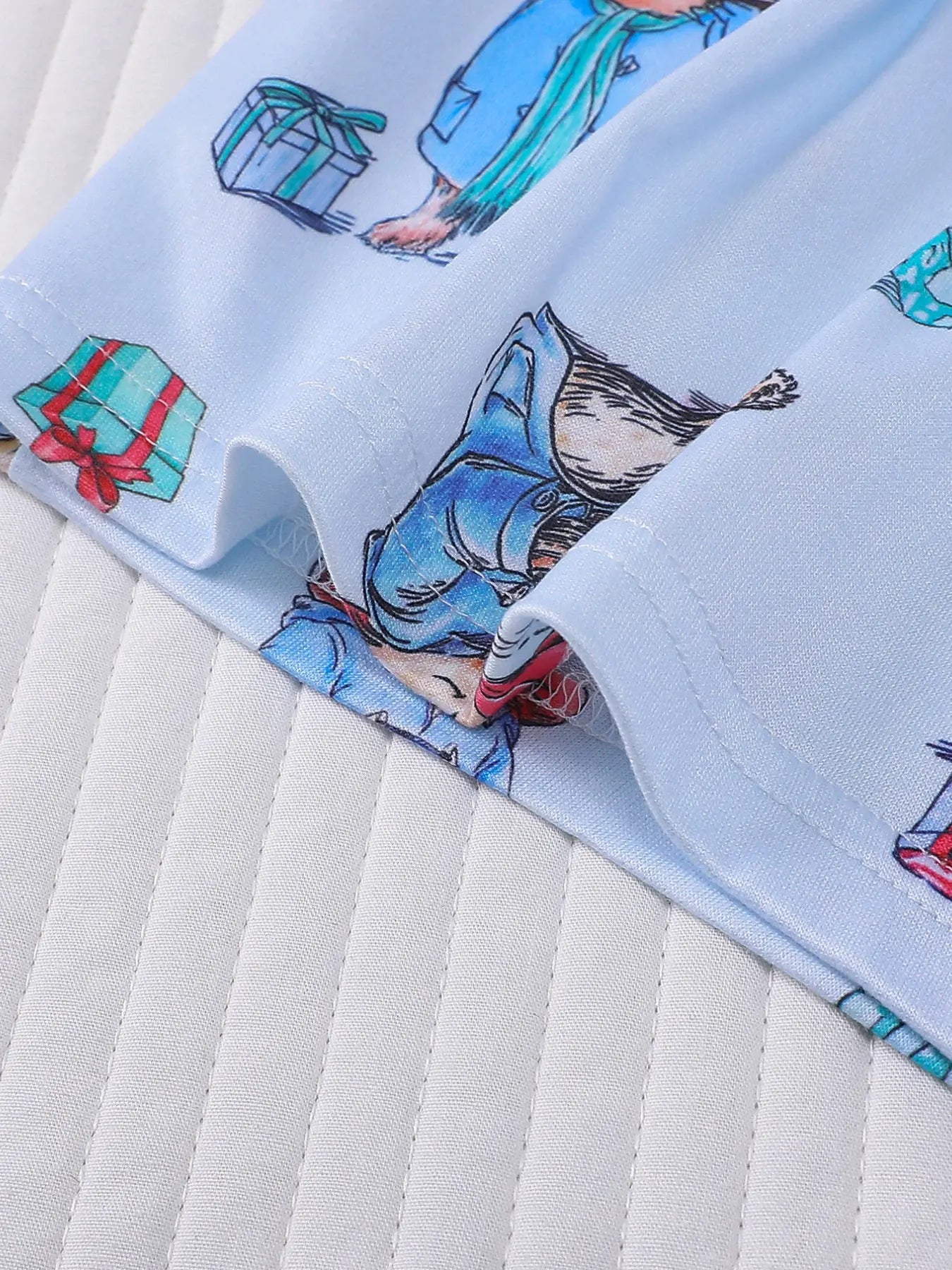3-Piece Casual Women Pjs Pajama Set with Padding Bear Print