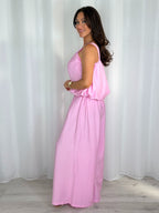 Balloon Style Thick Strap Top And Gathered Trouser Co-Ord (10 Colours)