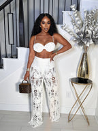 HOT TOPIC 2 PIECE CROCHET PANTS SET