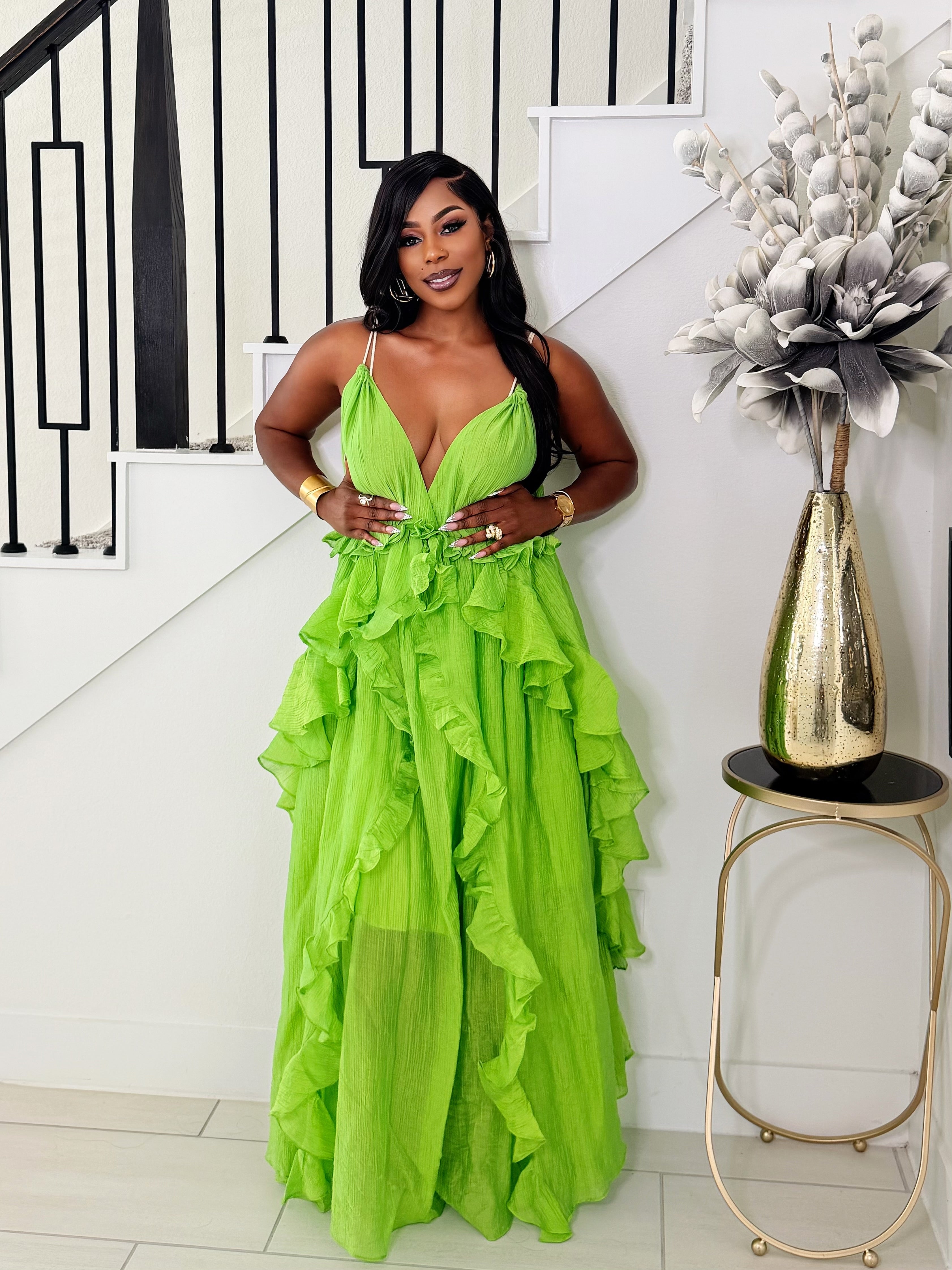 EMERALD ENVY MAXI DRESS