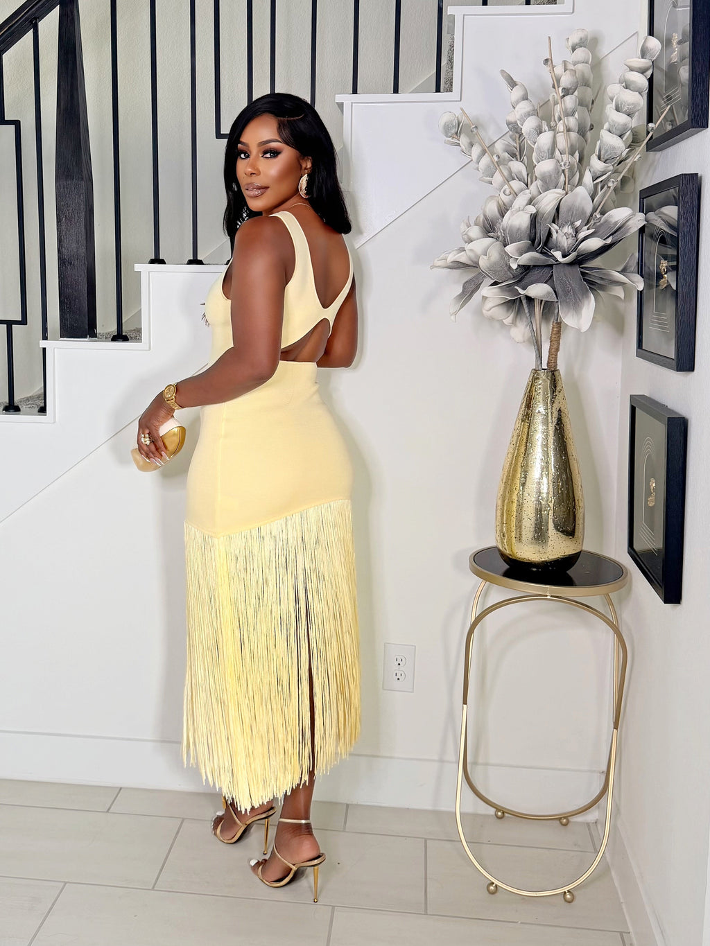 GOLDEN HOUR FRINGE DRESS