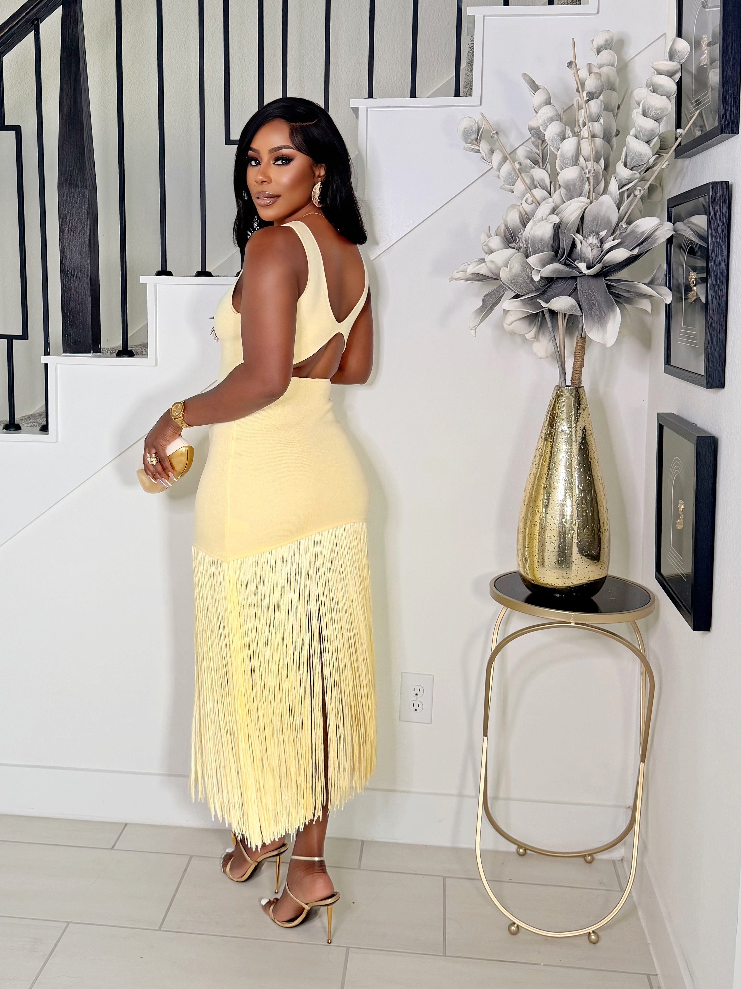 GOLDEN HOUR FRINGE DRESS
