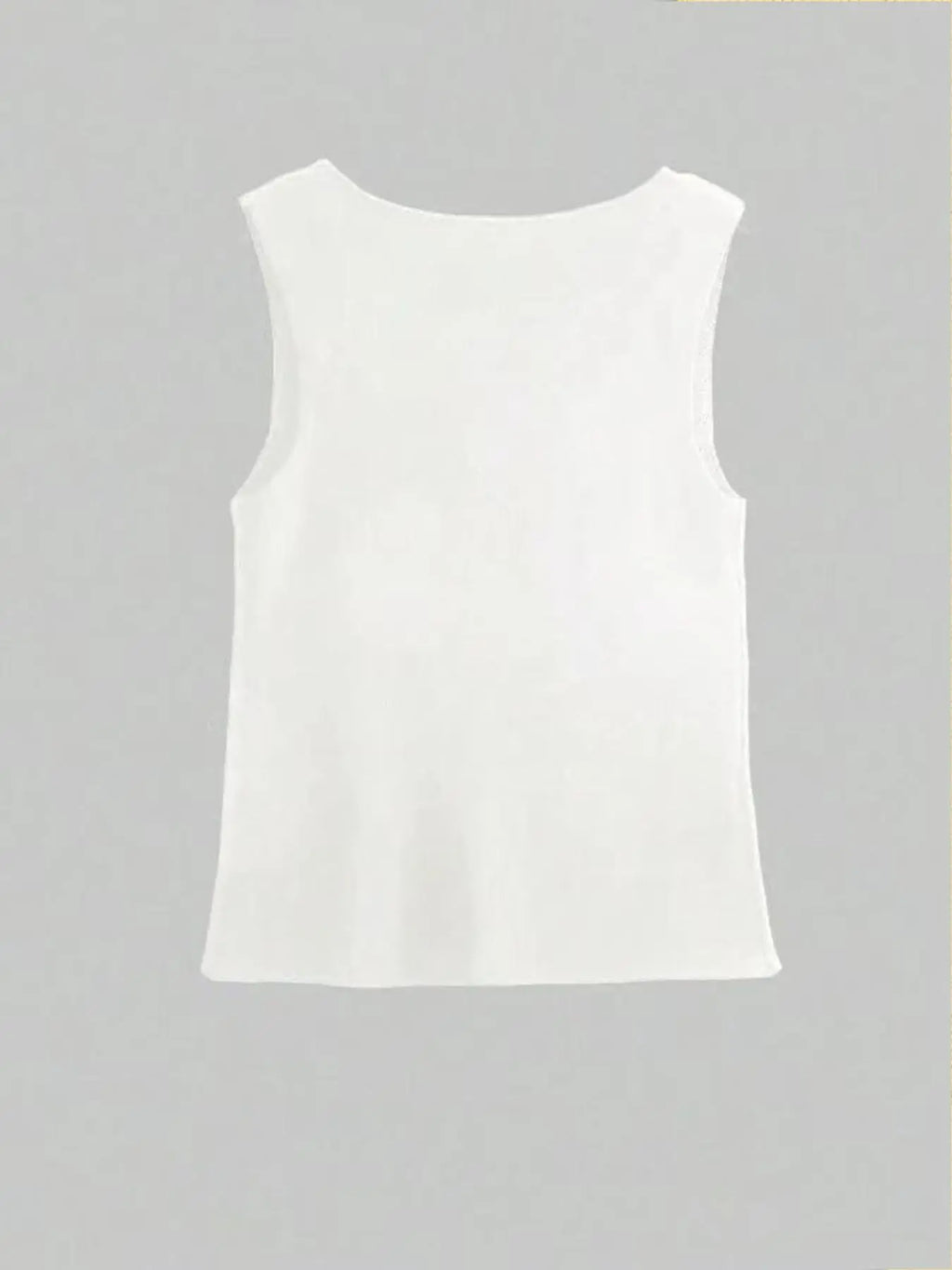 Women's Plain Metal Button Design Elegant Fitted Sweater Vest, Casual Sleeveless Round Neck Knit Top for Spring, Fashion Women's Knitwear for Daily Wear