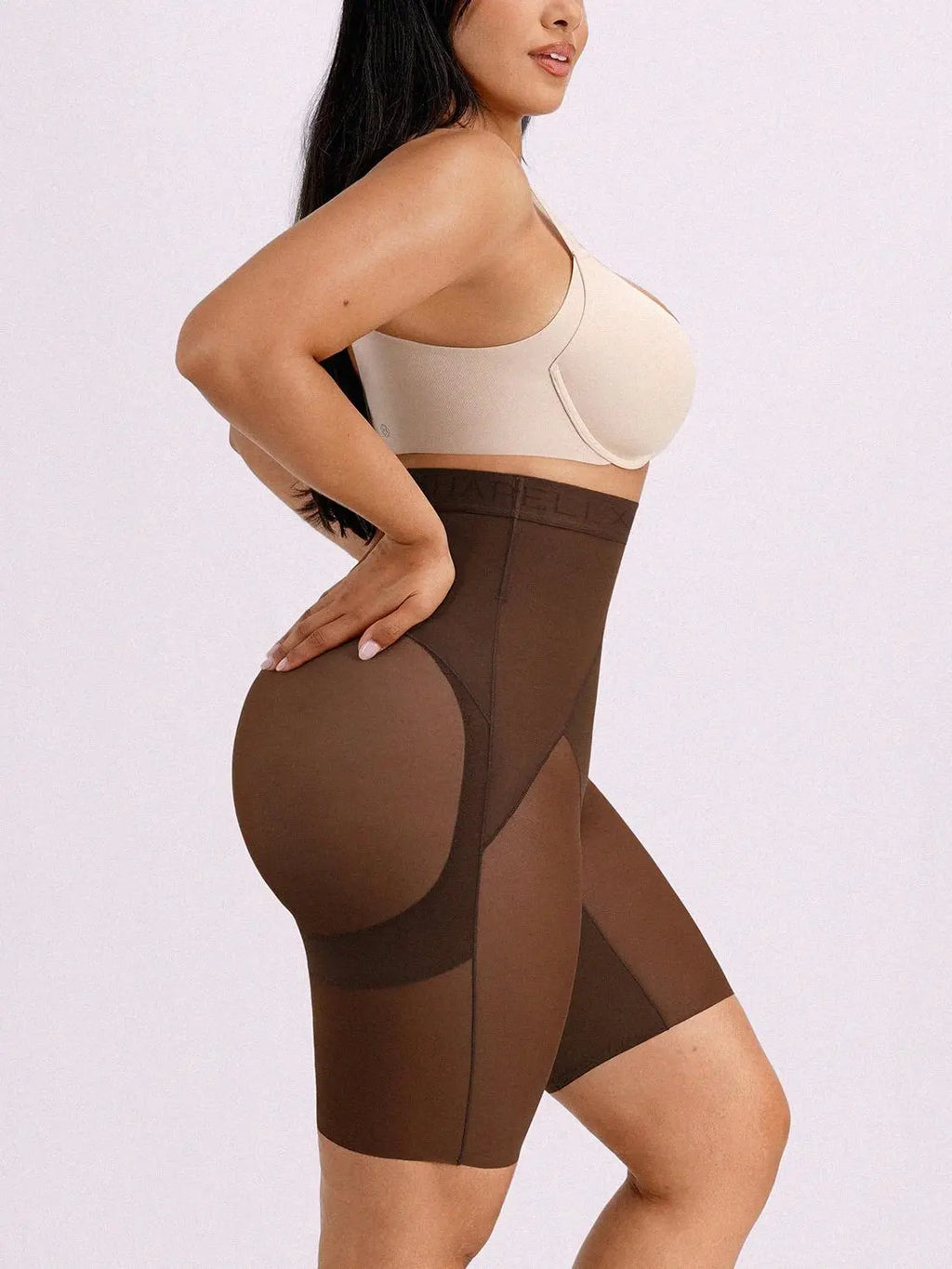 SHAPELLX  BOOT-YEAH MeshSmooth X-Compression Tummy Control Hip-Lifting All-Day Shaping High-Waist Mid Leg Thigh Shaping Breathable Mesh Short