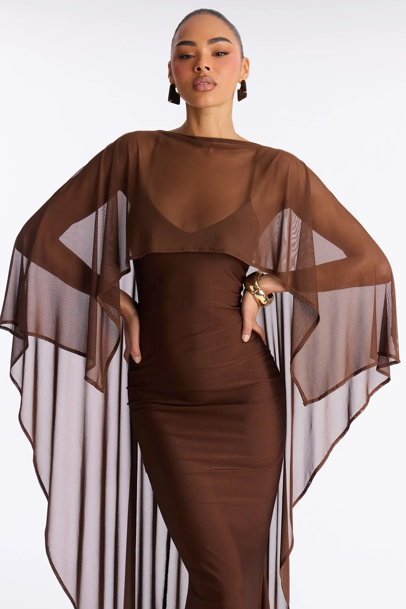 Staying True Satin Maxi Dress - Black